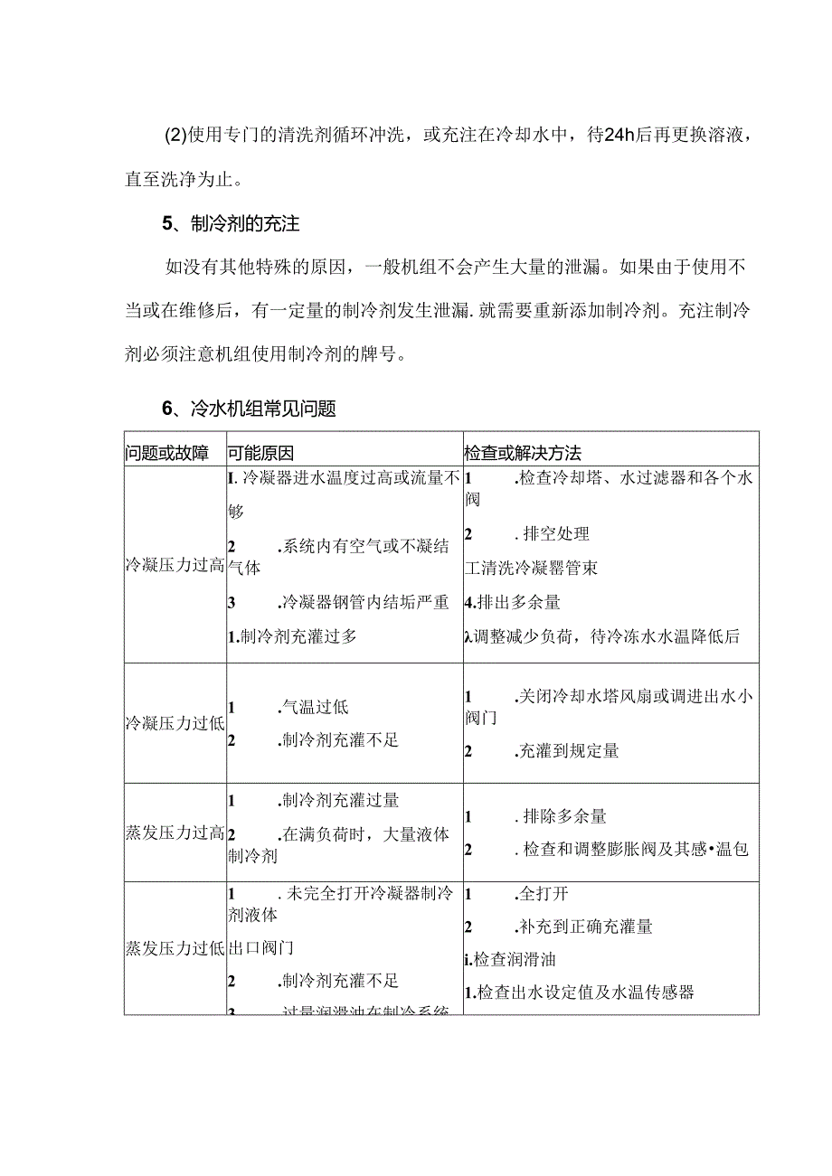 冷水机组维护保养内容与常见基础故障.docx_第2页