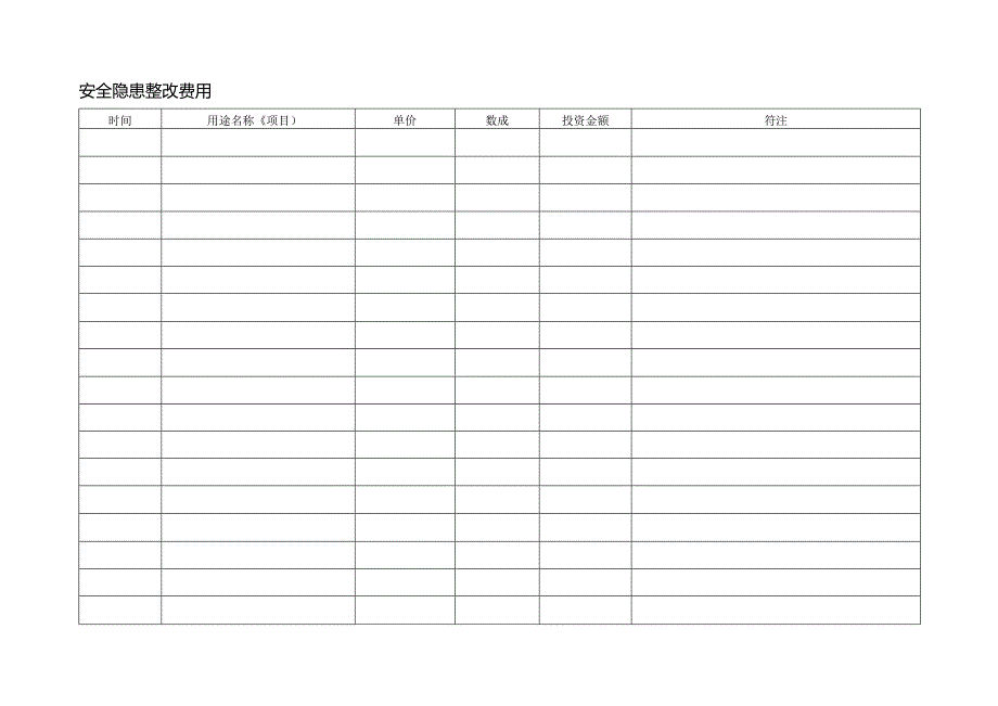 XX电力工程技术有限公司安全费用登记台账（2024年）.docx_第3页