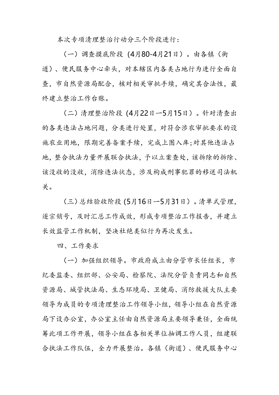 XX市违法占地专项清理整治工作方案.docx_第2页