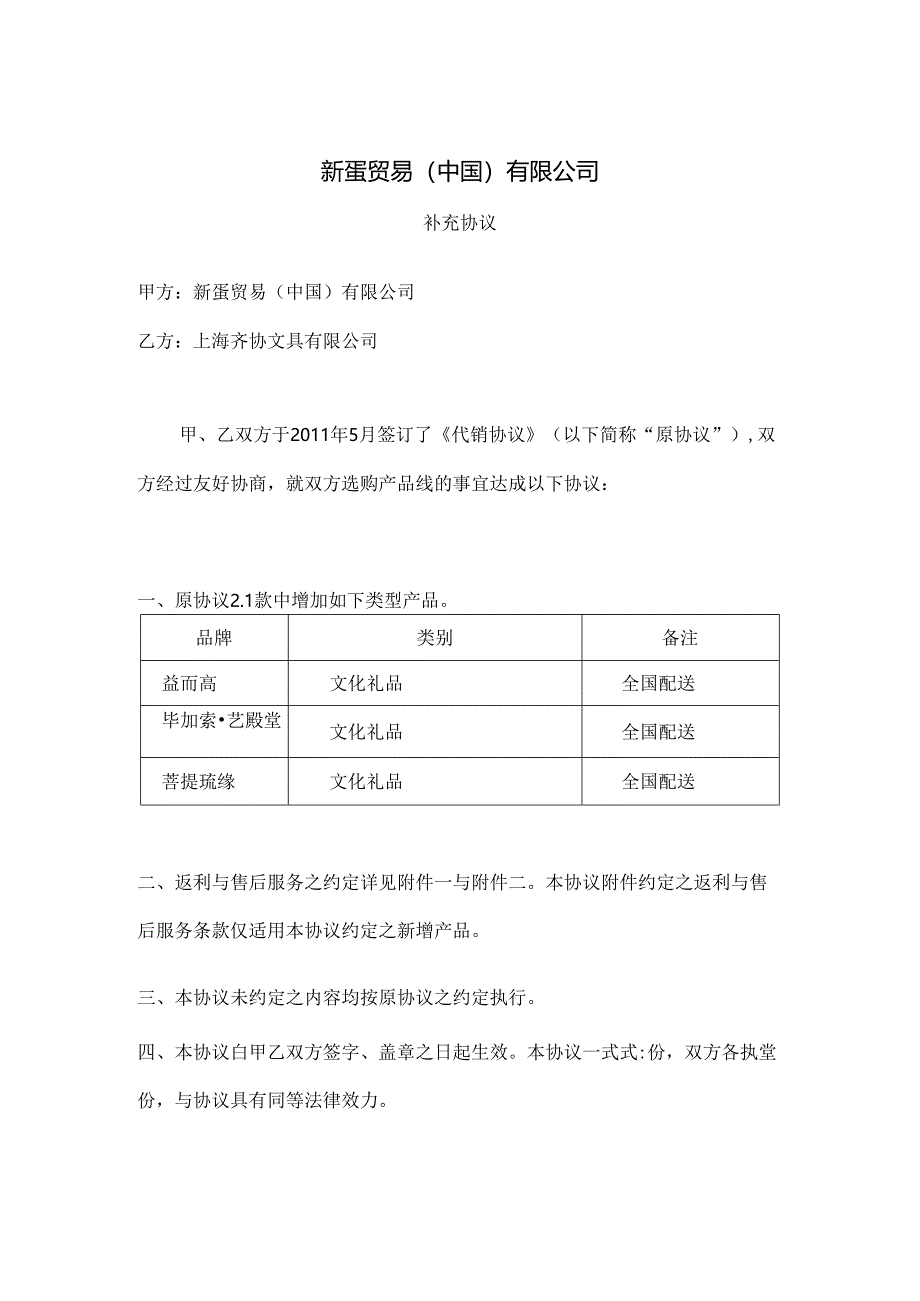 代销补充协议-产品线.docx_第1页