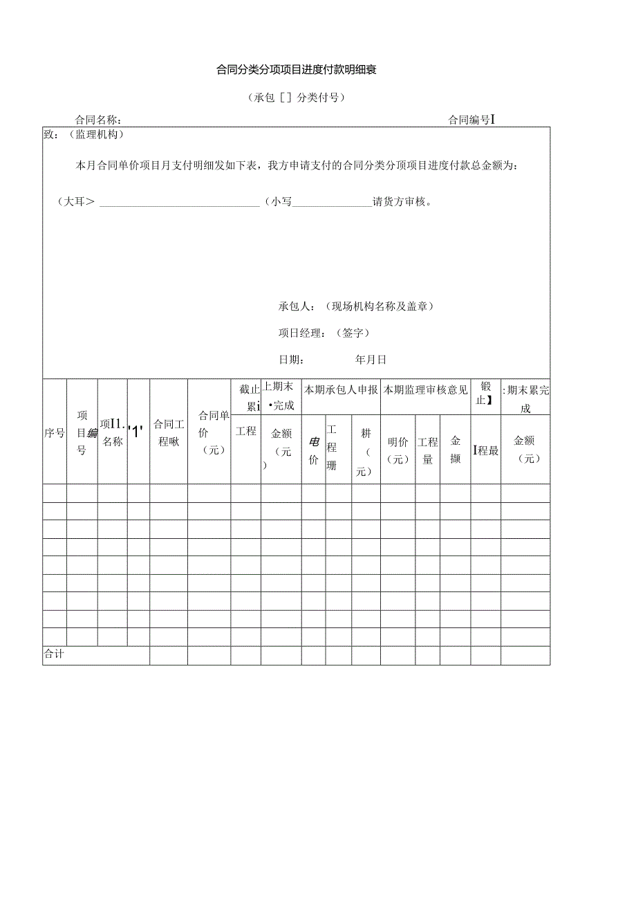 合同分类分项项目进度付款明细表.docx_第1页