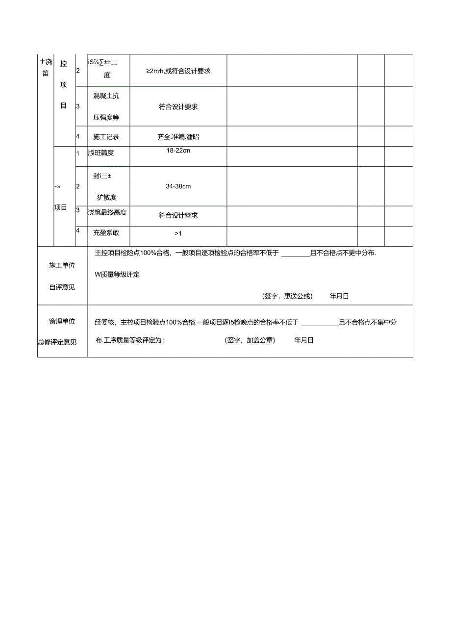 钻孔灌注桩单桩施工质量验收评定表.docx_第2页