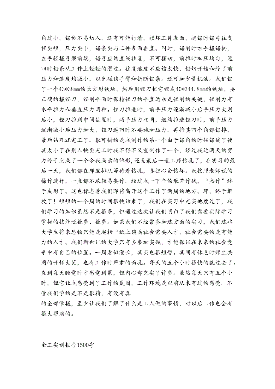 钳工实训报告1500字.docx_第3页