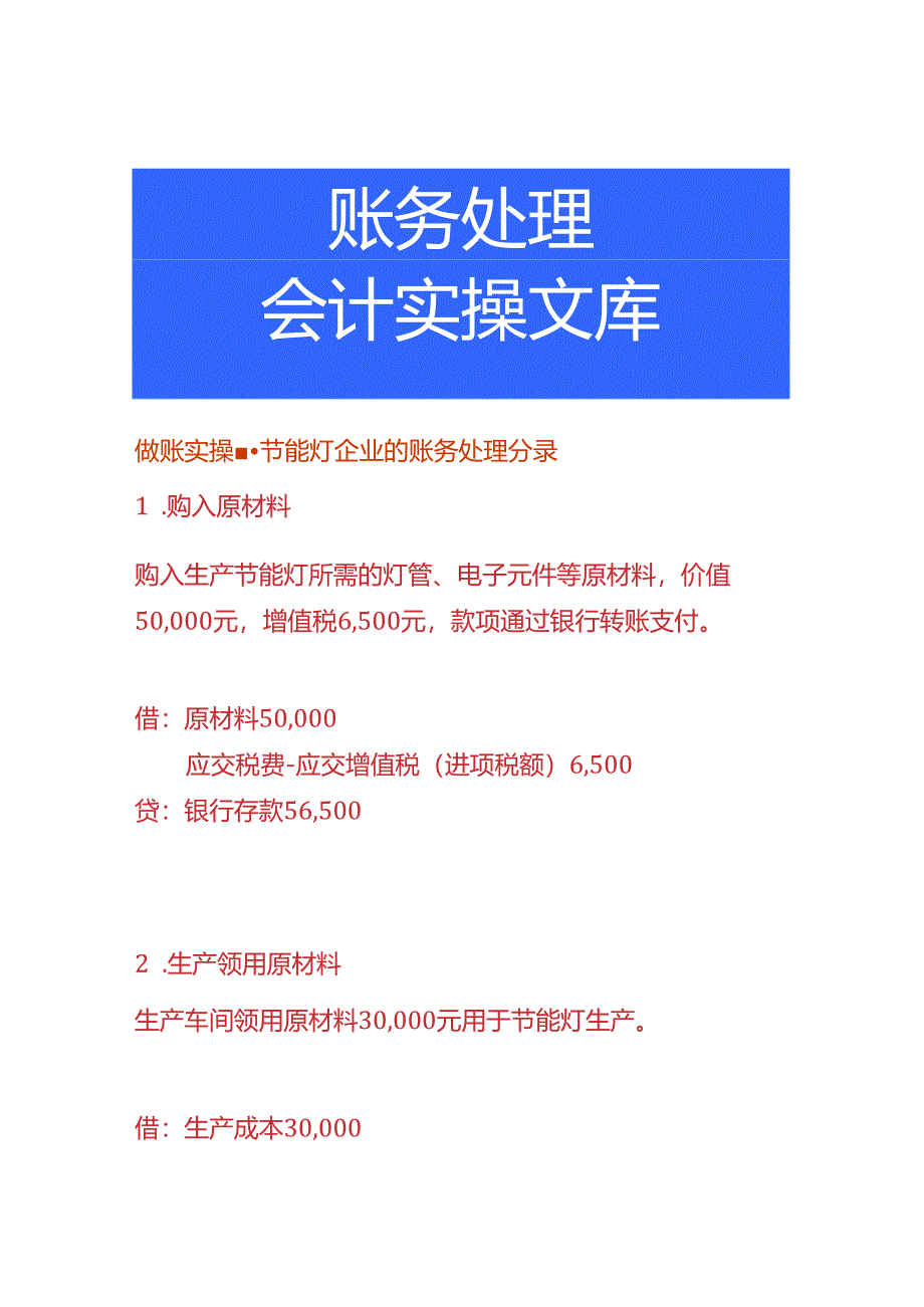 做账实操-节能灯企业的账务处理分录.docx_第1页