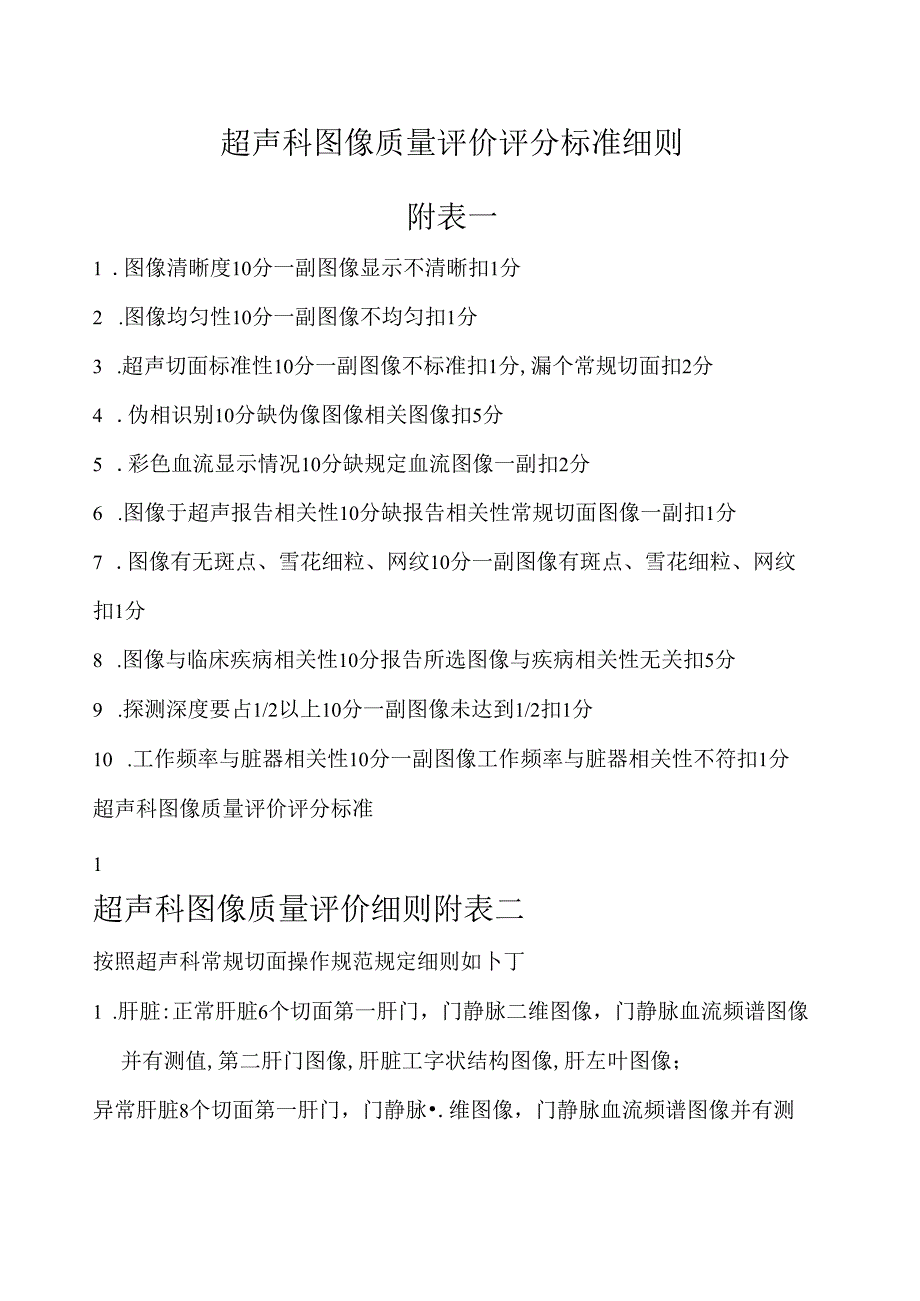 超声科图像质量评价细则.docx_第1页