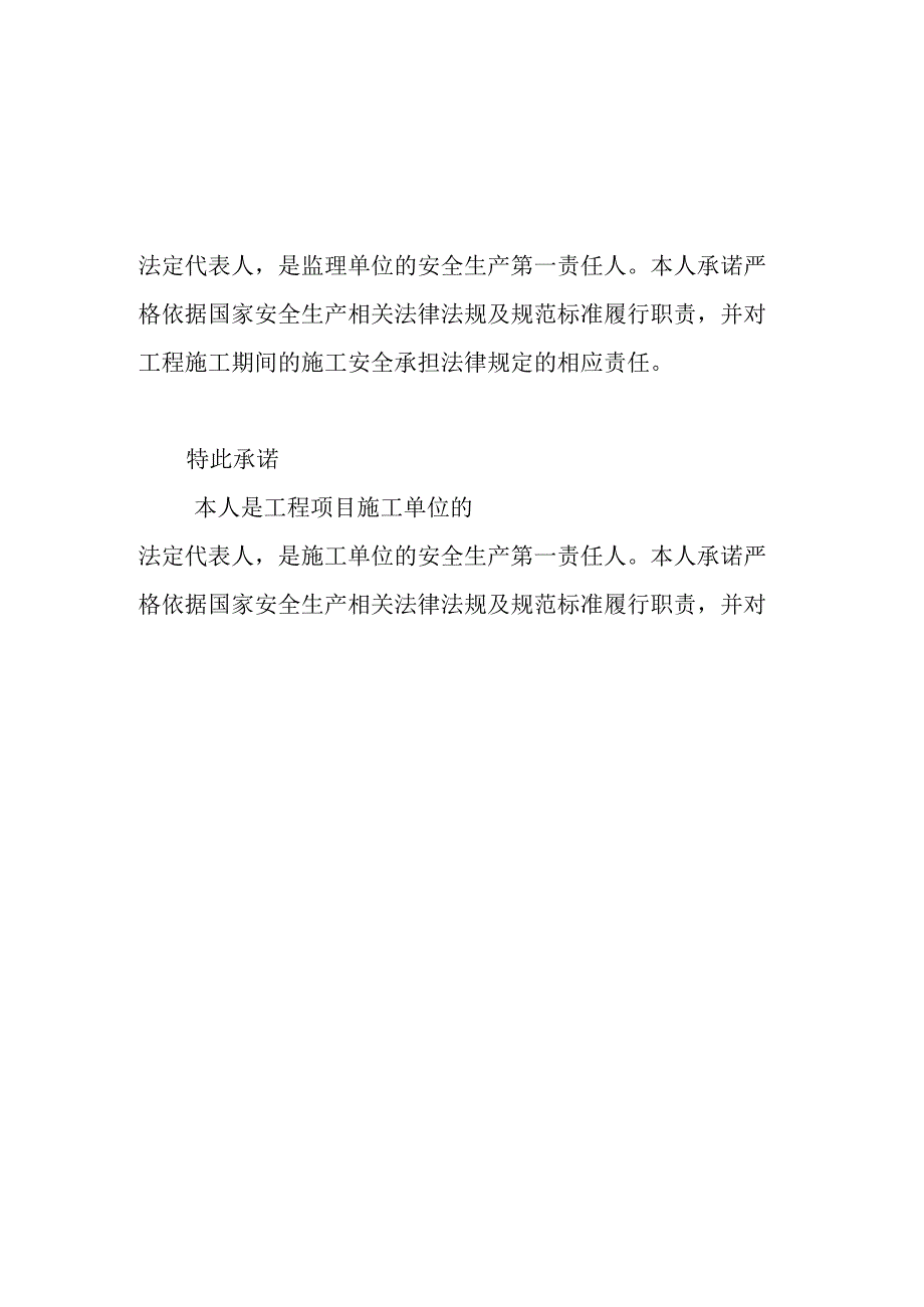 法定代表人项目安全生产承诺书.docx_第2页