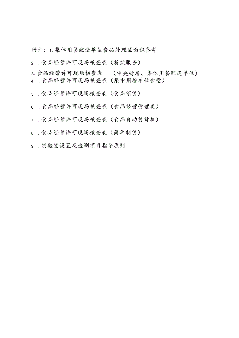 广西食品经营许可现场核查表、实验室设置及检测项目指导原则.docx_第1页