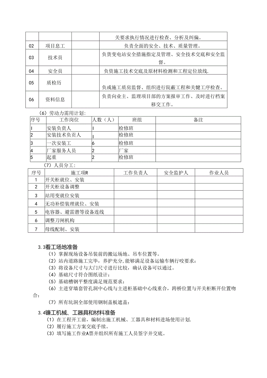 一次设备（站用变电容器组开关柜等常规设备）安装施工方案.docx_第3页