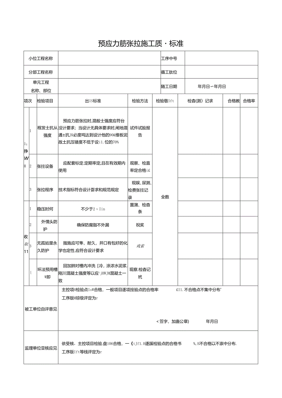 预应力筋张拉施工质量标准.docx_第1页