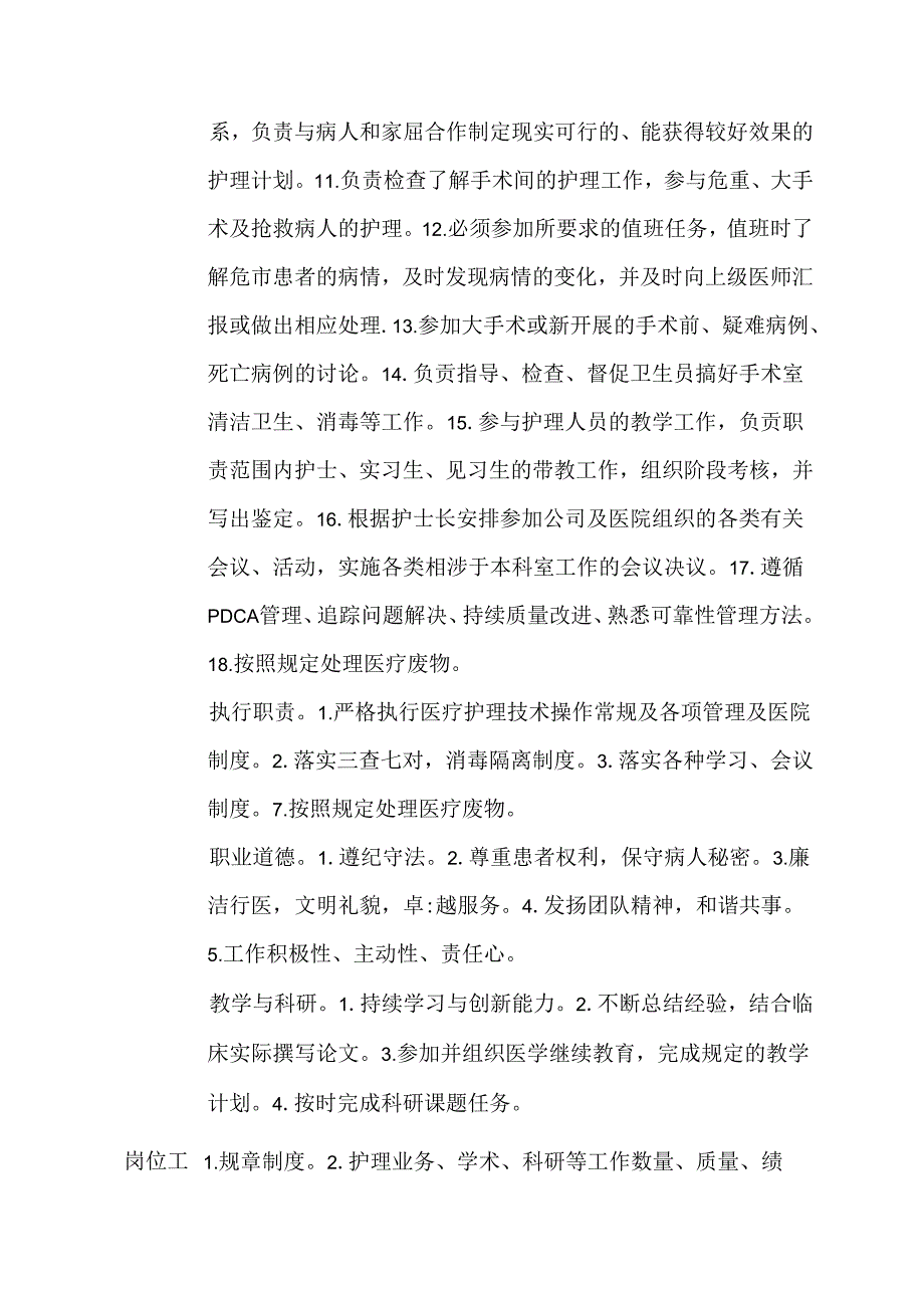 二级甲等医院手术室主管护师岗位说明书.docx_第2页