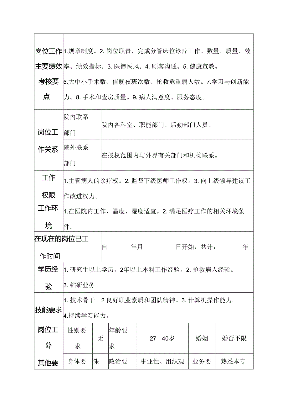 二级甲等医院耳鼻喉科医士岗位说明书.docx_第3页