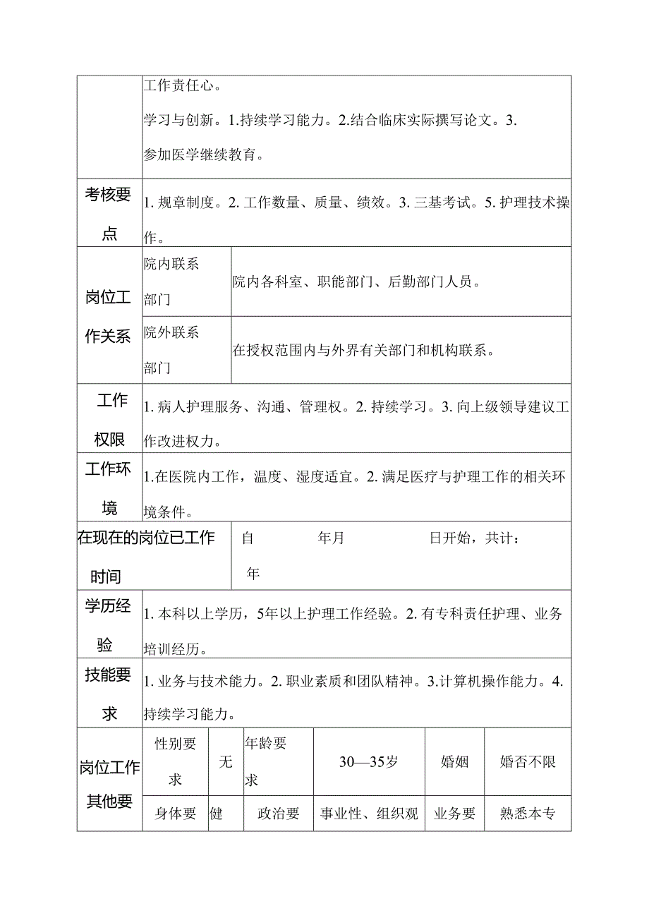 二级甲等医院手术室巡回护士岗位说明书.docx_第3页