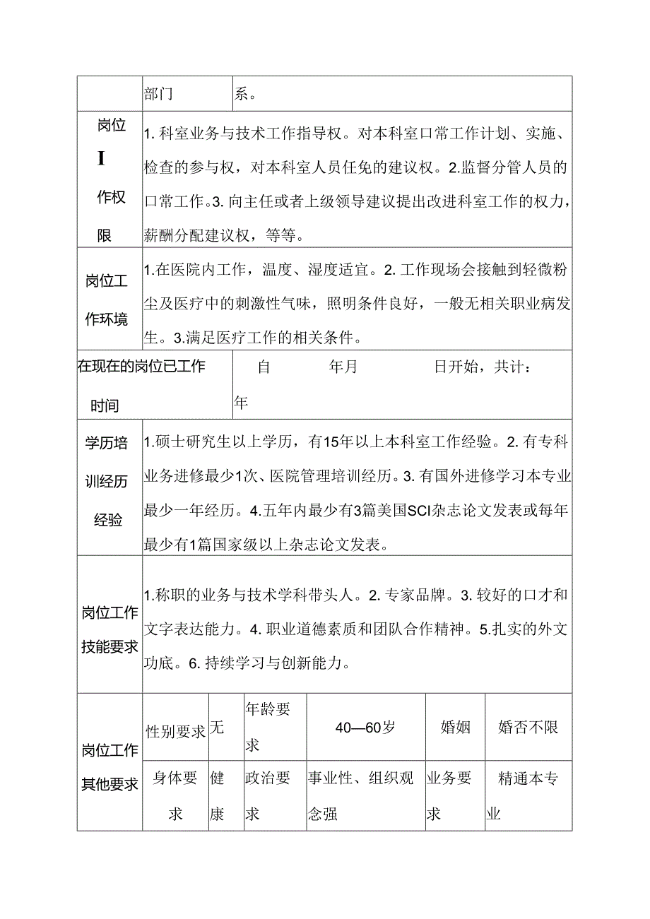 医院呼吸内科主任医师岗位说明书.docx_第3页