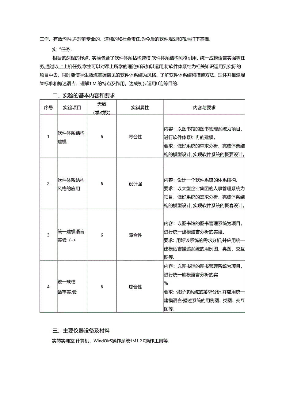 《软件设计与体系结构》实验教学大纲.docx_第2页