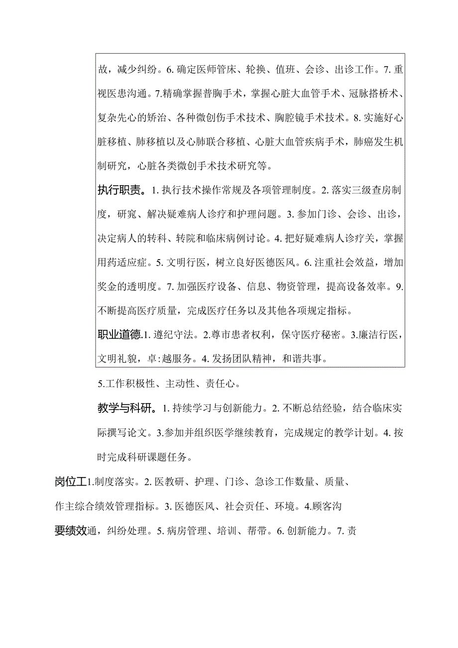 医院心胸外科主任岗位说明书.docx_第2页