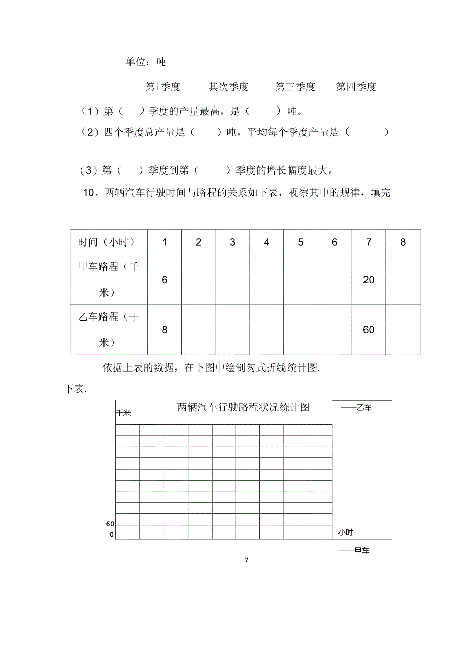 五年级下册折线统计图测试题.docx_第3页