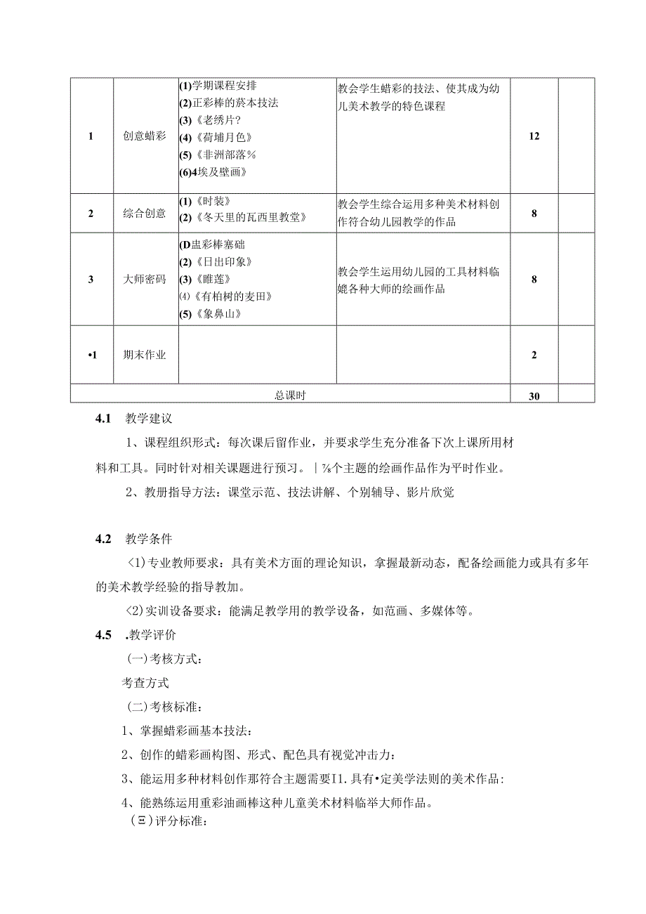 职业技术学院《美术基础4》课程标准.docx_第2页