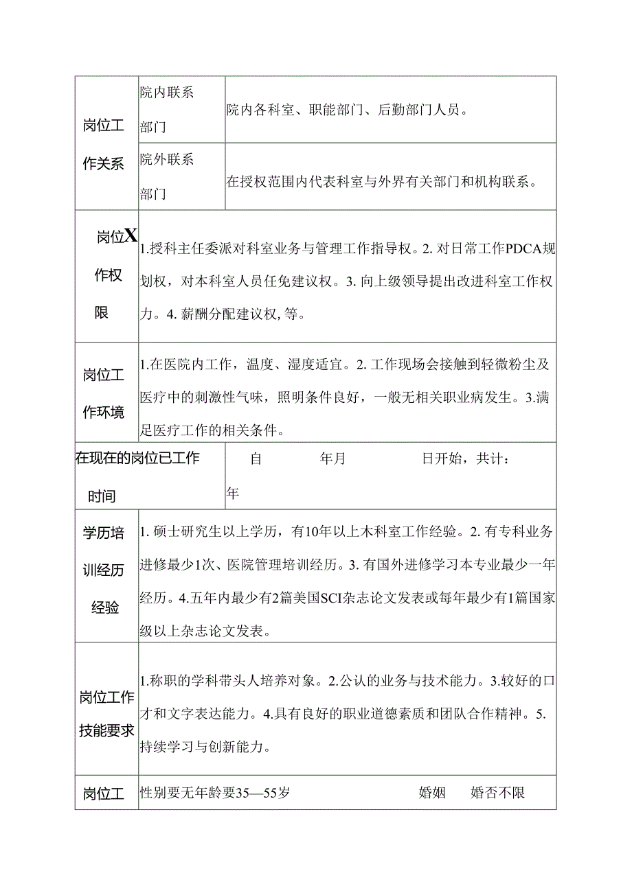 医院小儿内科副主任岗位说明书.docx_第3页