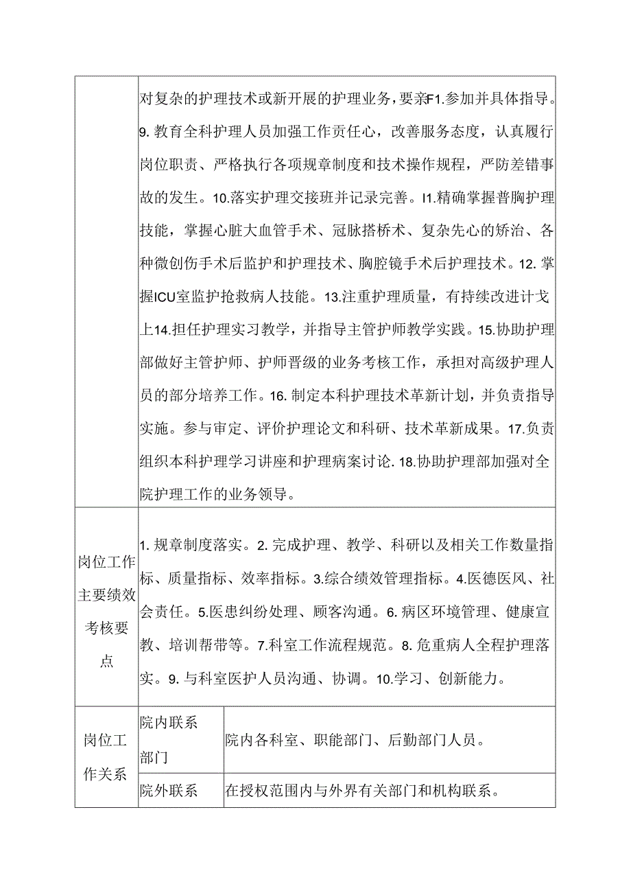 医院普通外科副主任护师岗位说明书.docx_第2页