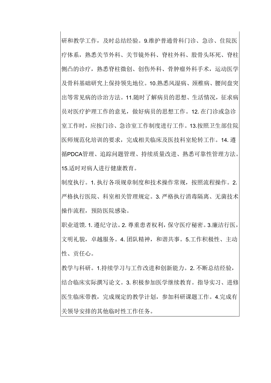 二级甲等医院骨科住院医师岗位说明书.docx_第2页