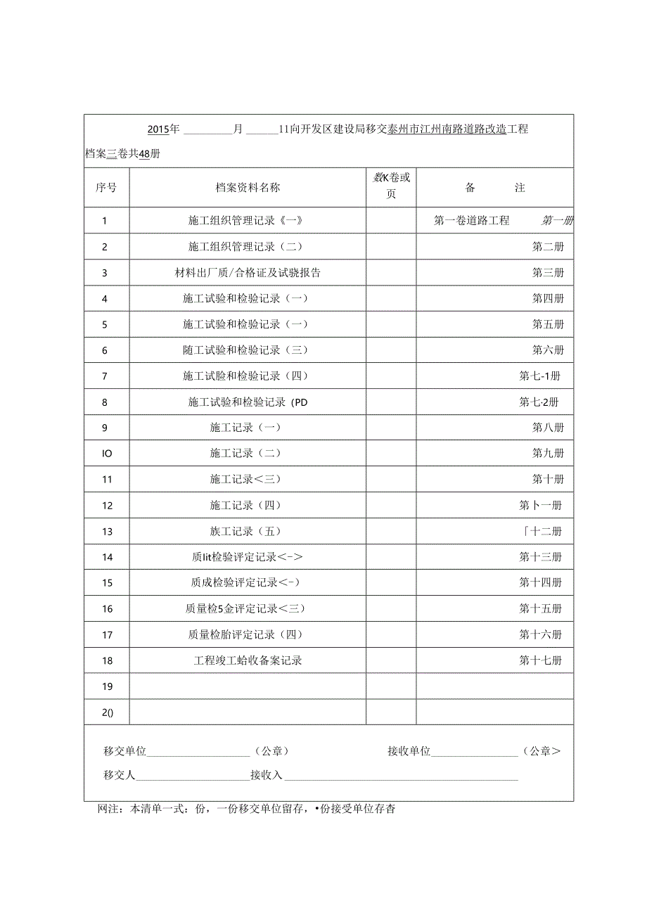 开发区工程档案移交清单.docx_第2页