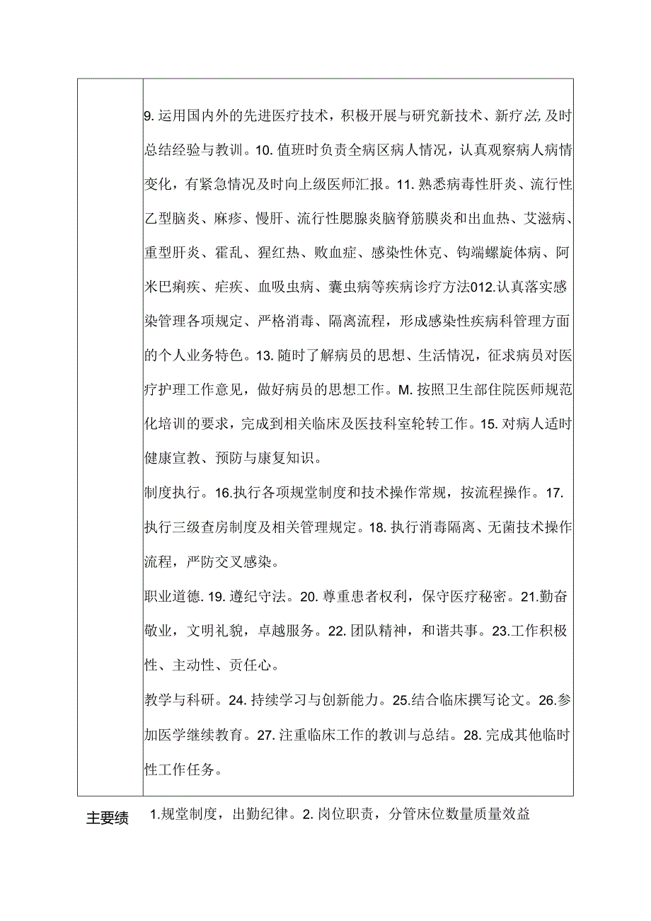 医院感染性疾病科医士岗位说明书.docx_第2页