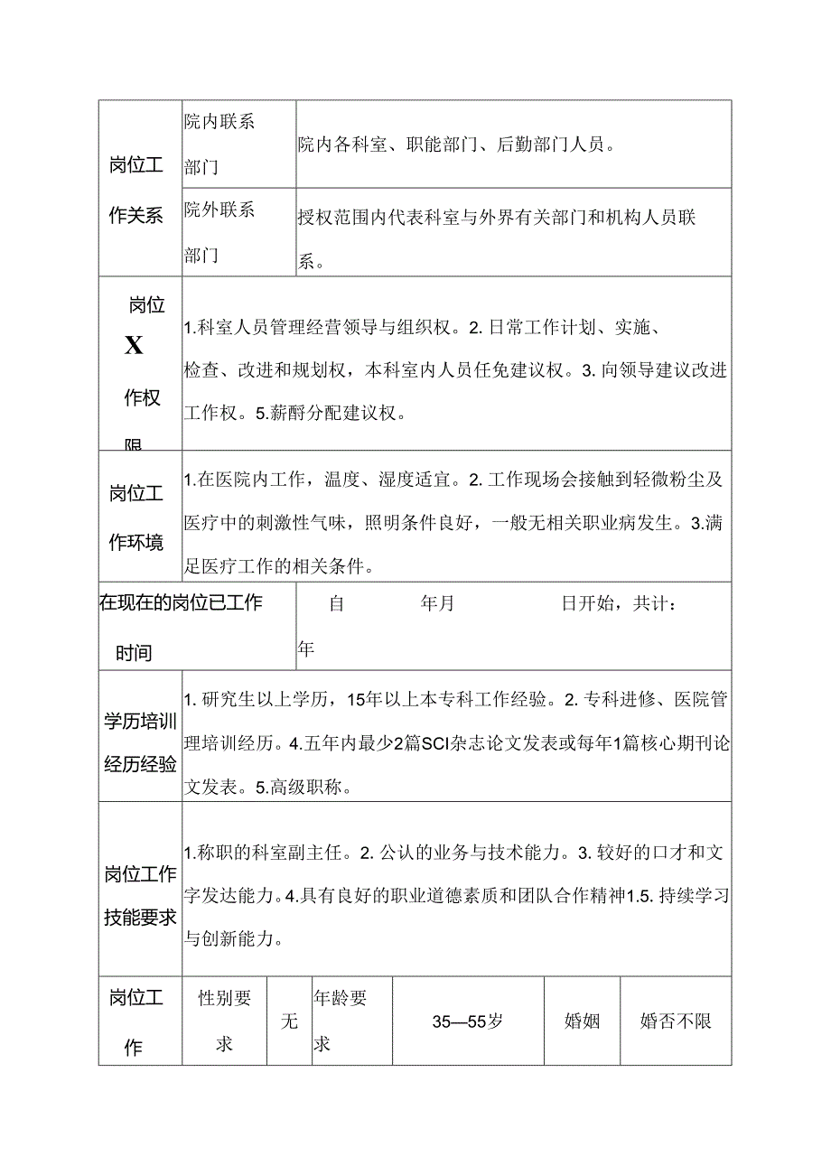 医院老年病科副主任岗位说明书.docx_第3页