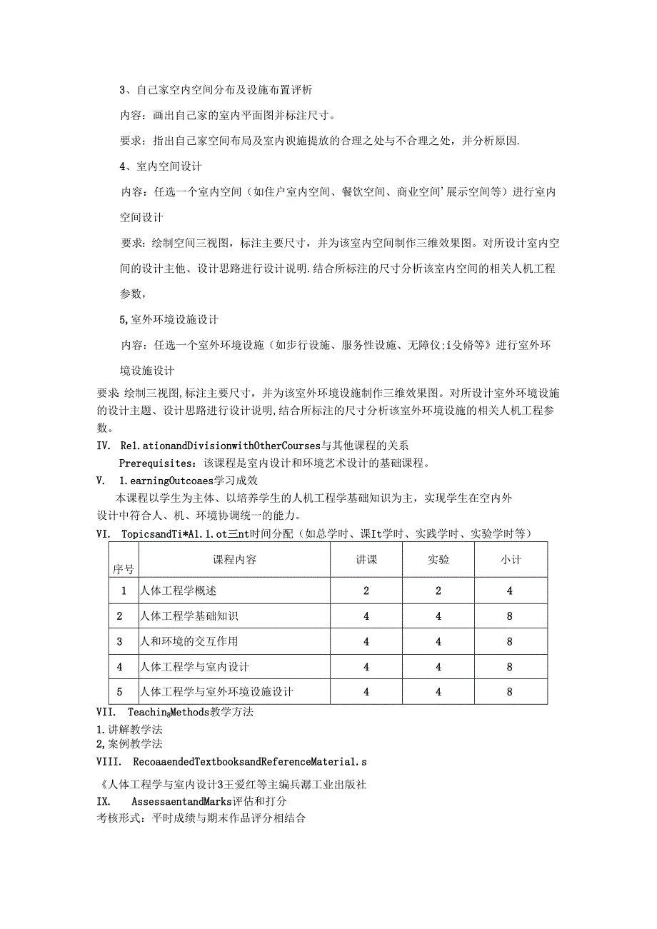 职业技术学院《人体工程学》课程标准.docx_第2页