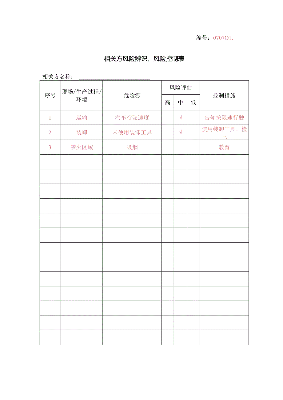 07-07-4-相关方风险辨识、风险控制表.docx_第1页