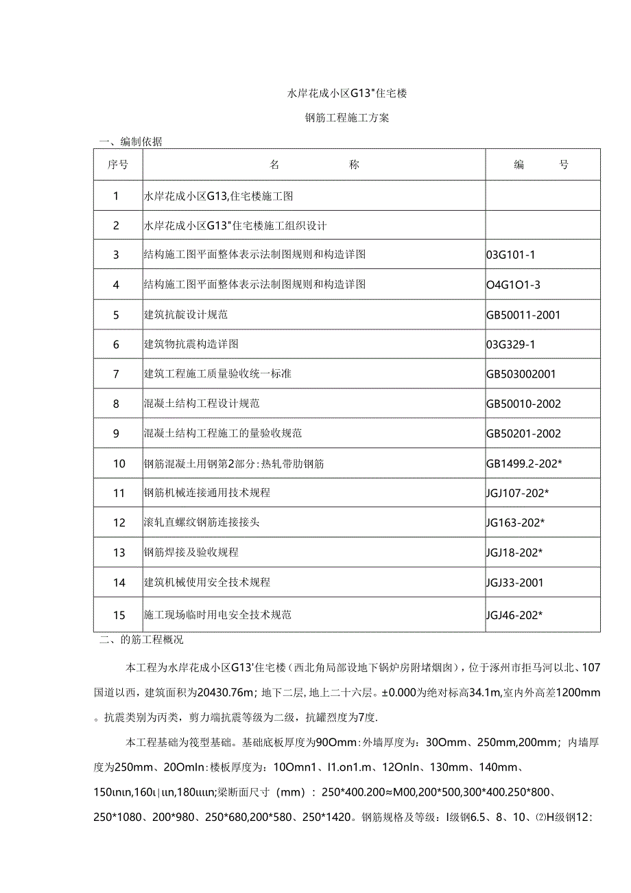 建筑施工小区钢筋方案.docx_第1页