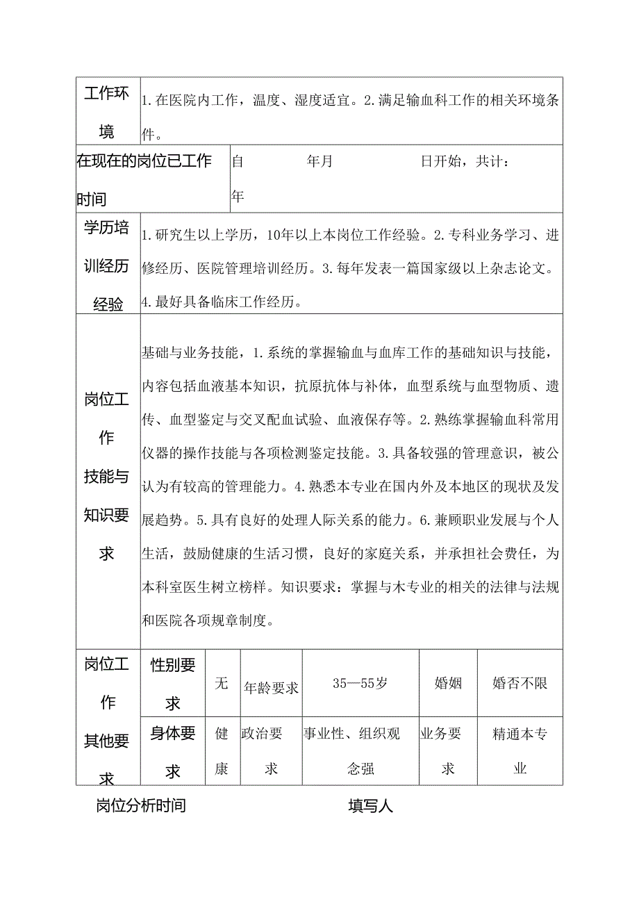 二级医院输血科主任岗位说明书.docx_第3页