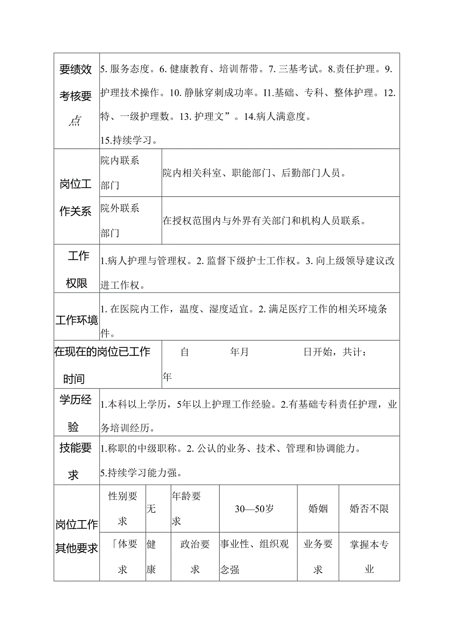 二级甲等医院神经外科治疗班护士岗位说明书.docx_第3页