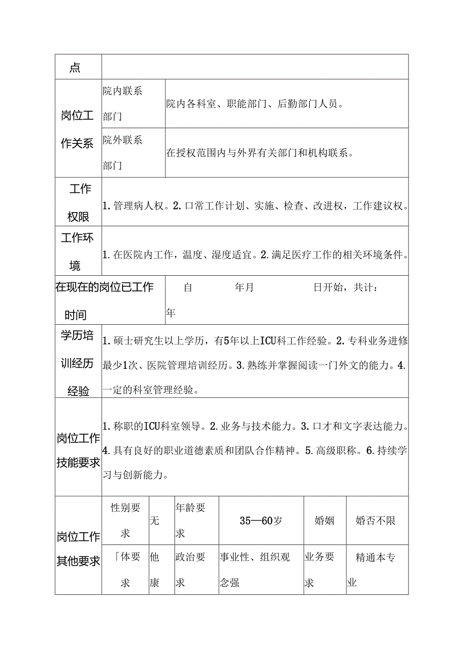 医院ICU科主任岗位说明书.docx_第3页