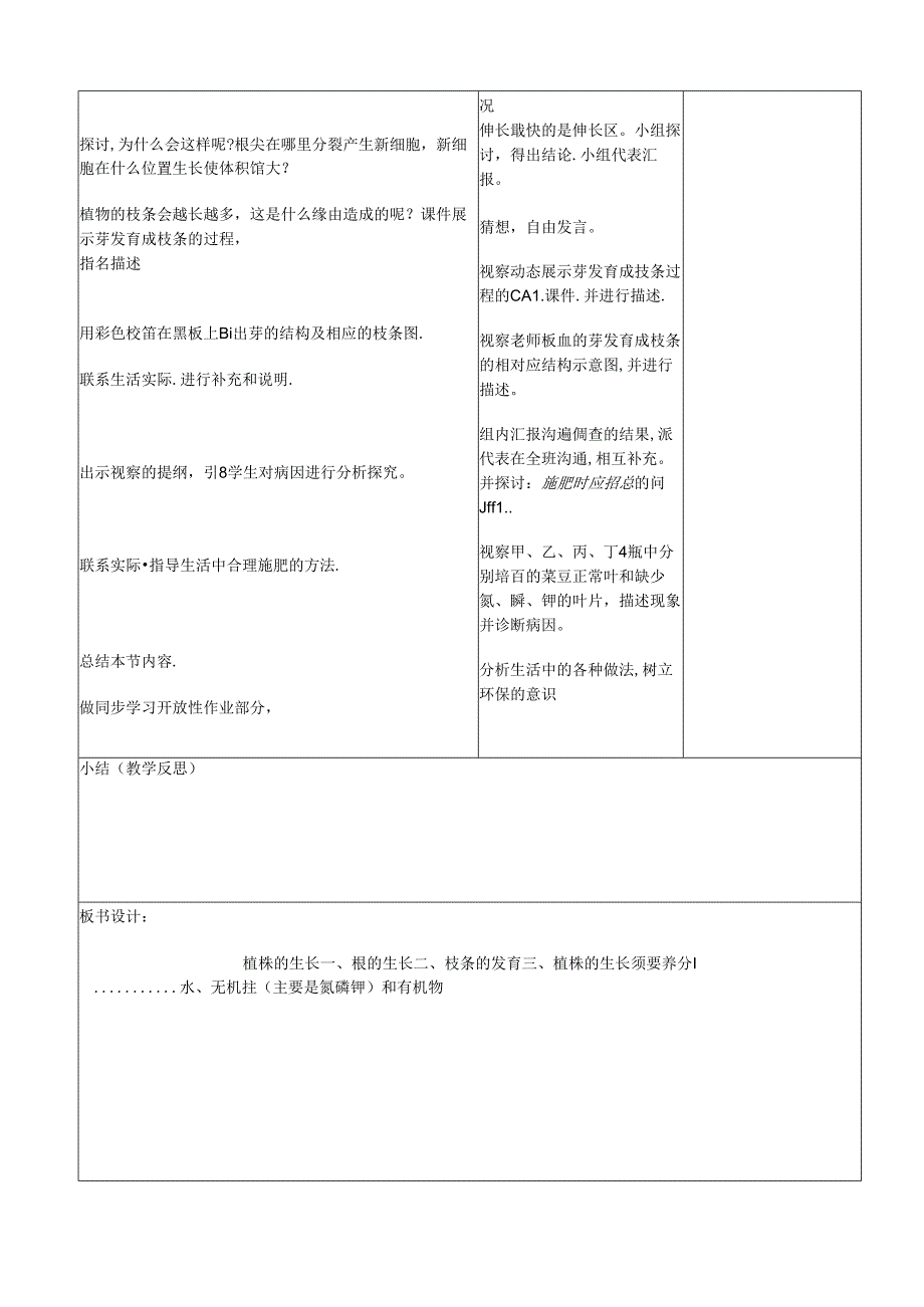 人教版七年级上册３.２.２《植株的生长》教案.docx_第2页