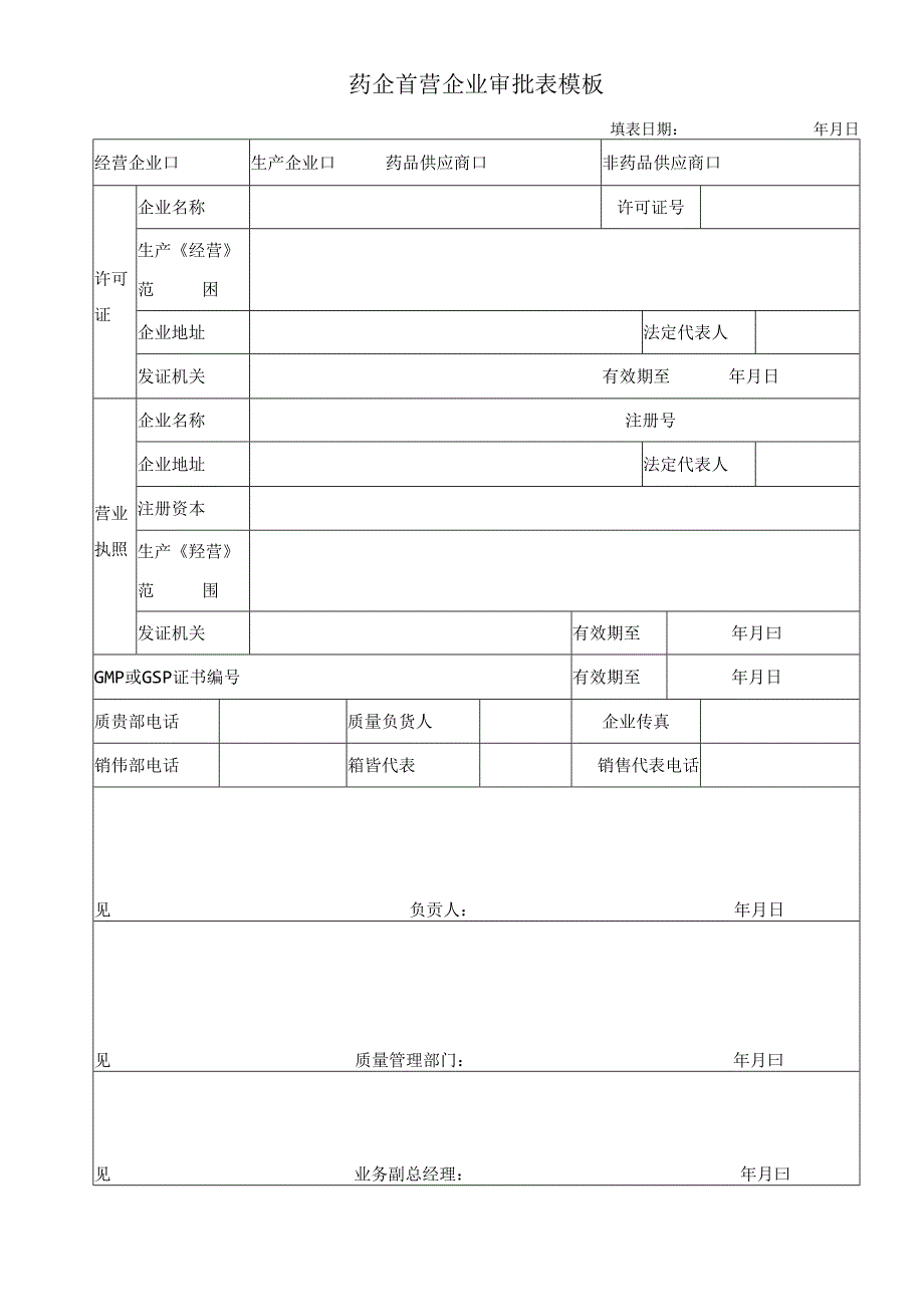 ____药企首营企业审批表模板.docx_第1页