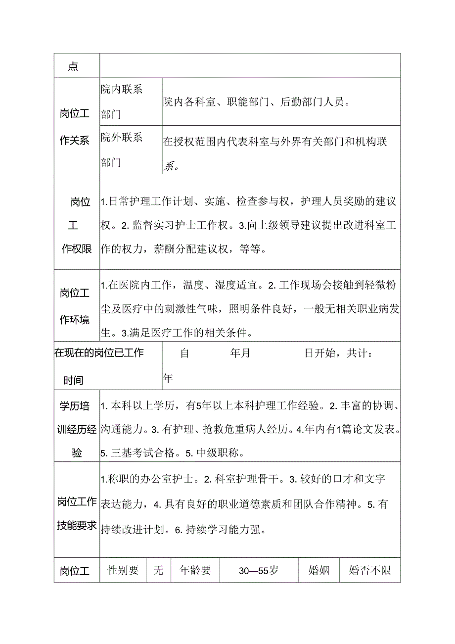 医院神经内科办公室护士岗位说明书.docx_第3页