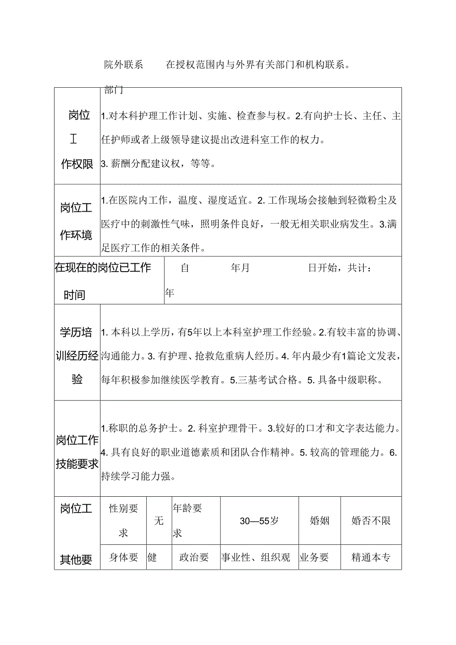 医院小儿内科总务护士岗位说明书.docx_第3页