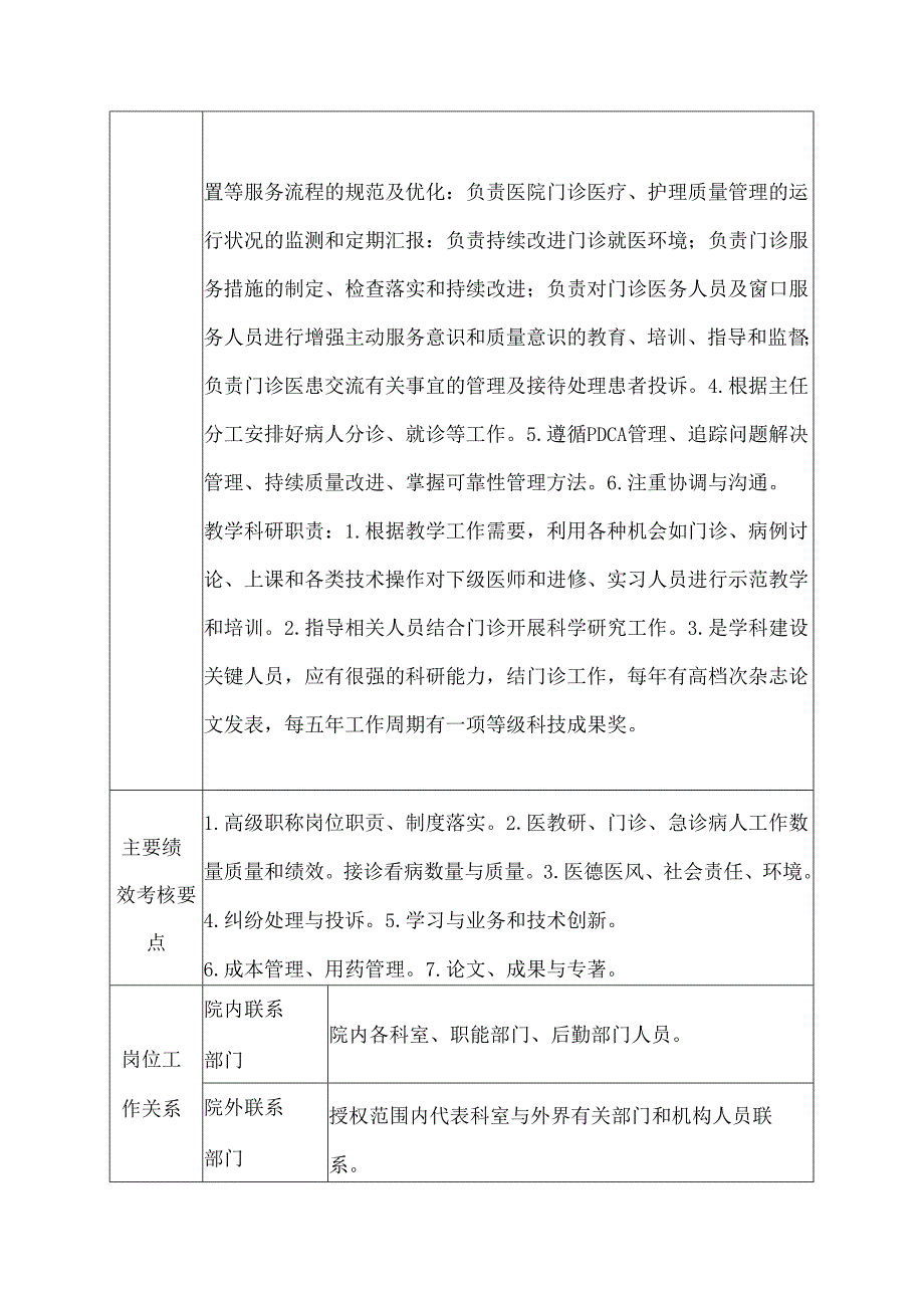 二级甲等医院理疗康复科主任医师岗位说明书.docx_第2页