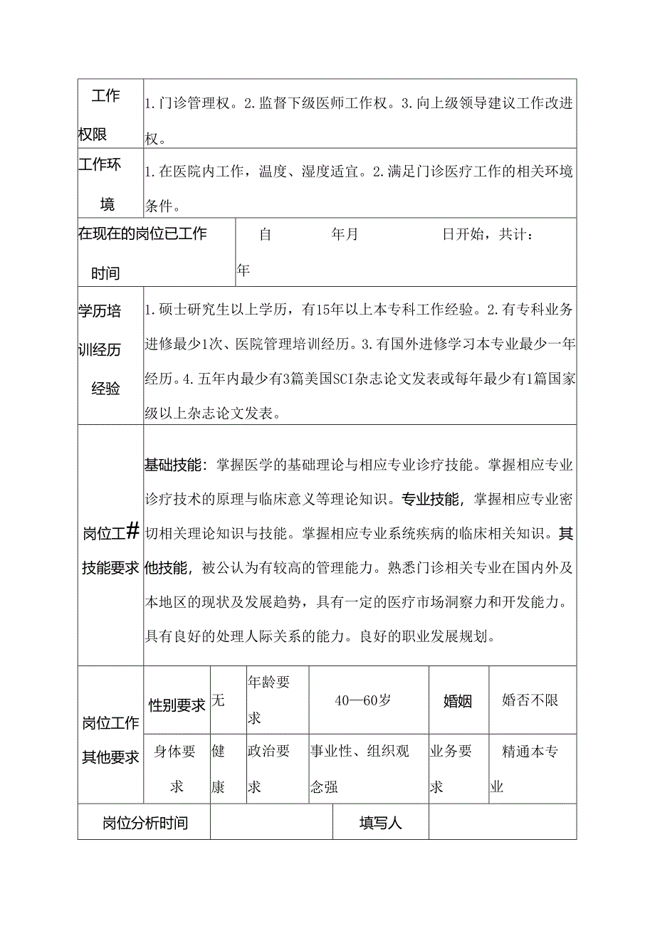 二级甲等医院理疗康复科主任医师岗位说明书.docx_第3页