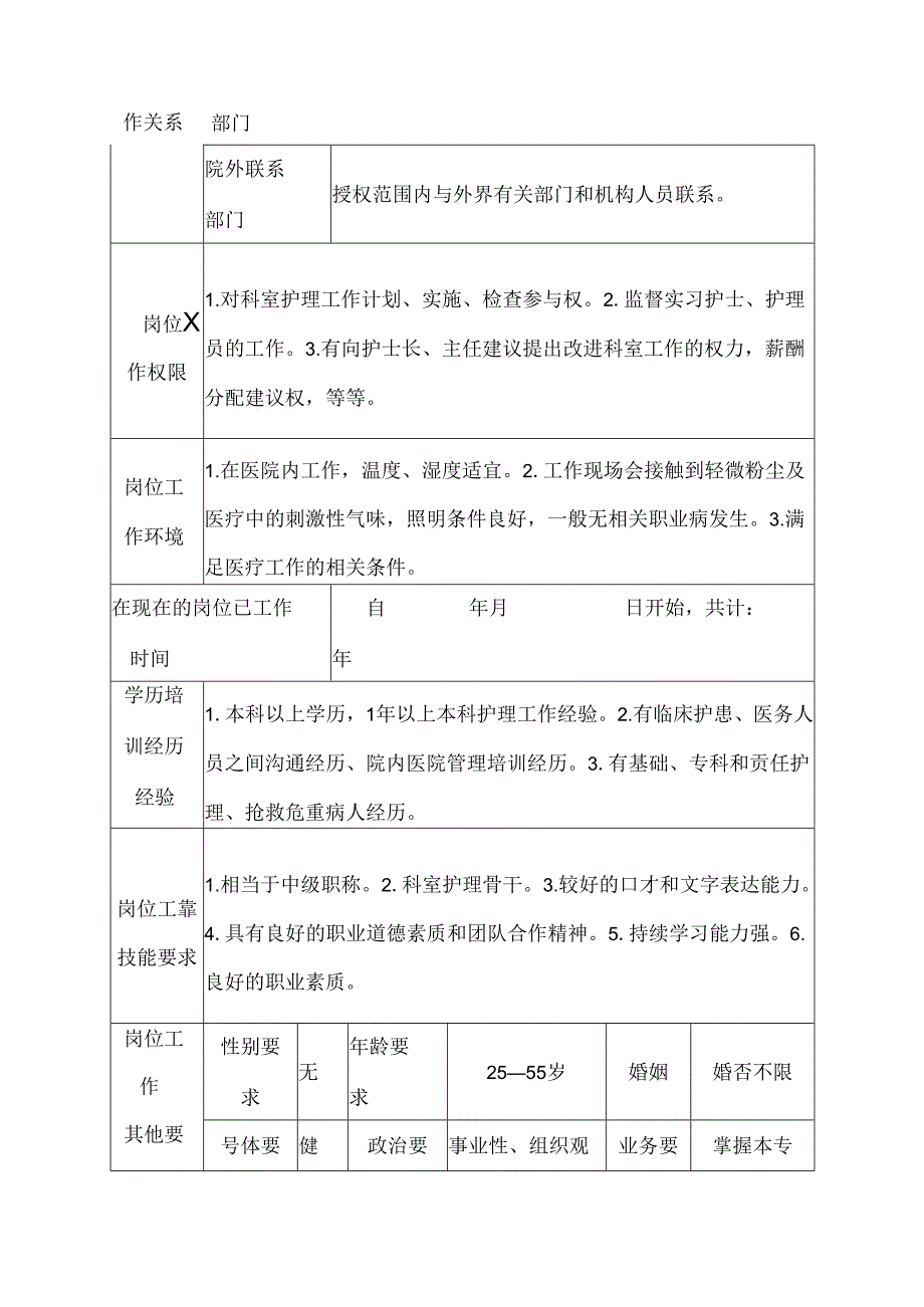 医院呼吸内科晚班（小夜班）护士岗位说明书.docx_第3页