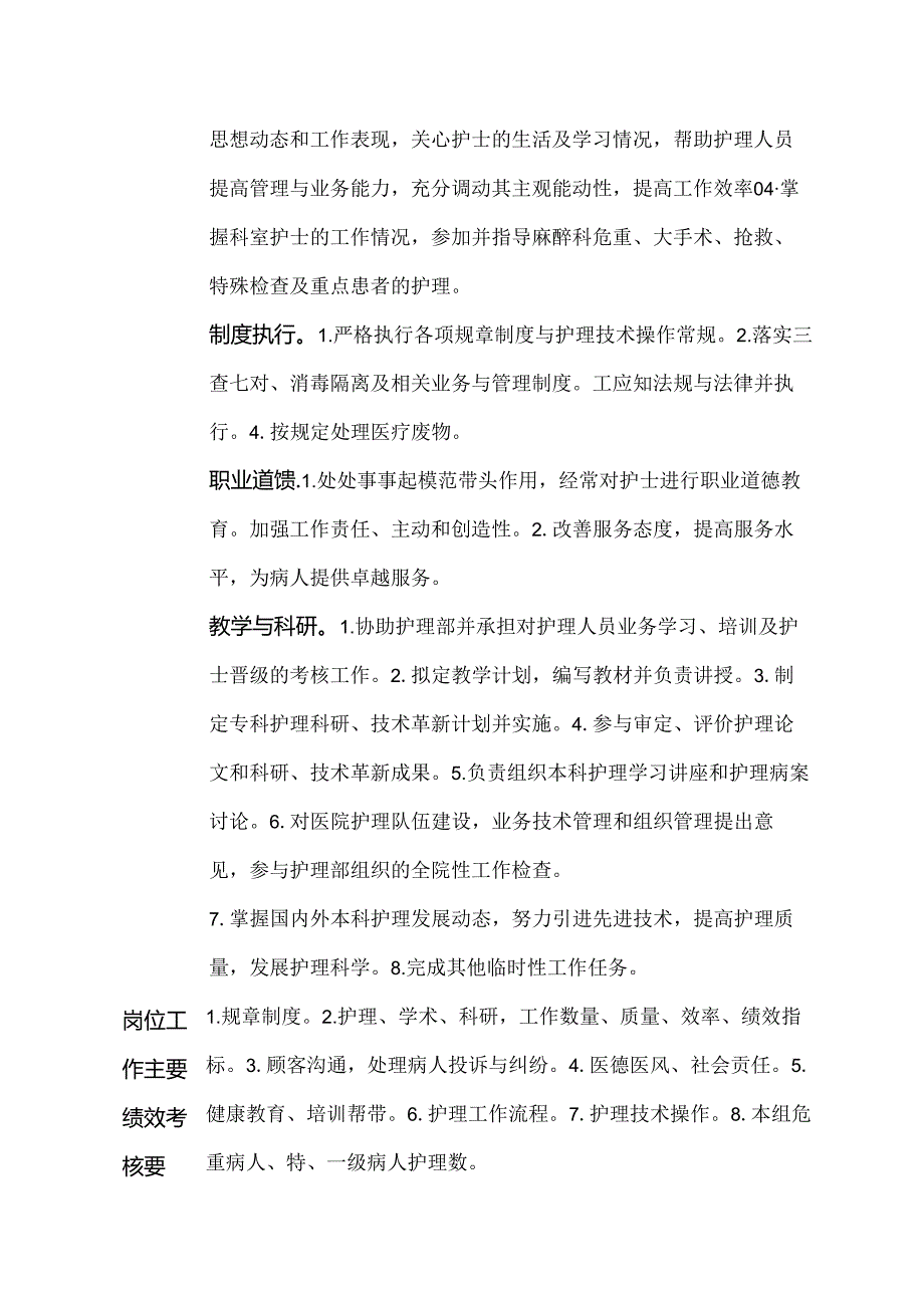 二级甲等医院麻醉科副主任护师岗位说明书.docx_第2页