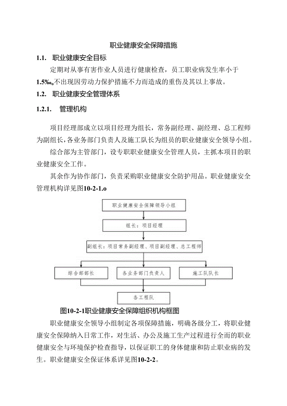 职业健康安全保障措施.docx_第1页