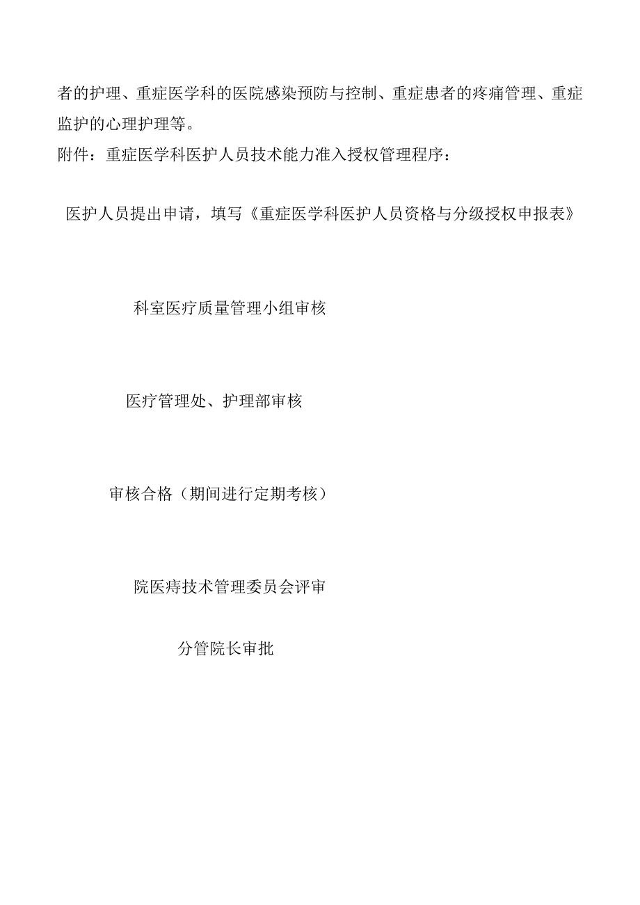 重症医学科医护人员技术能力准入授权管理制度.docx_第3页