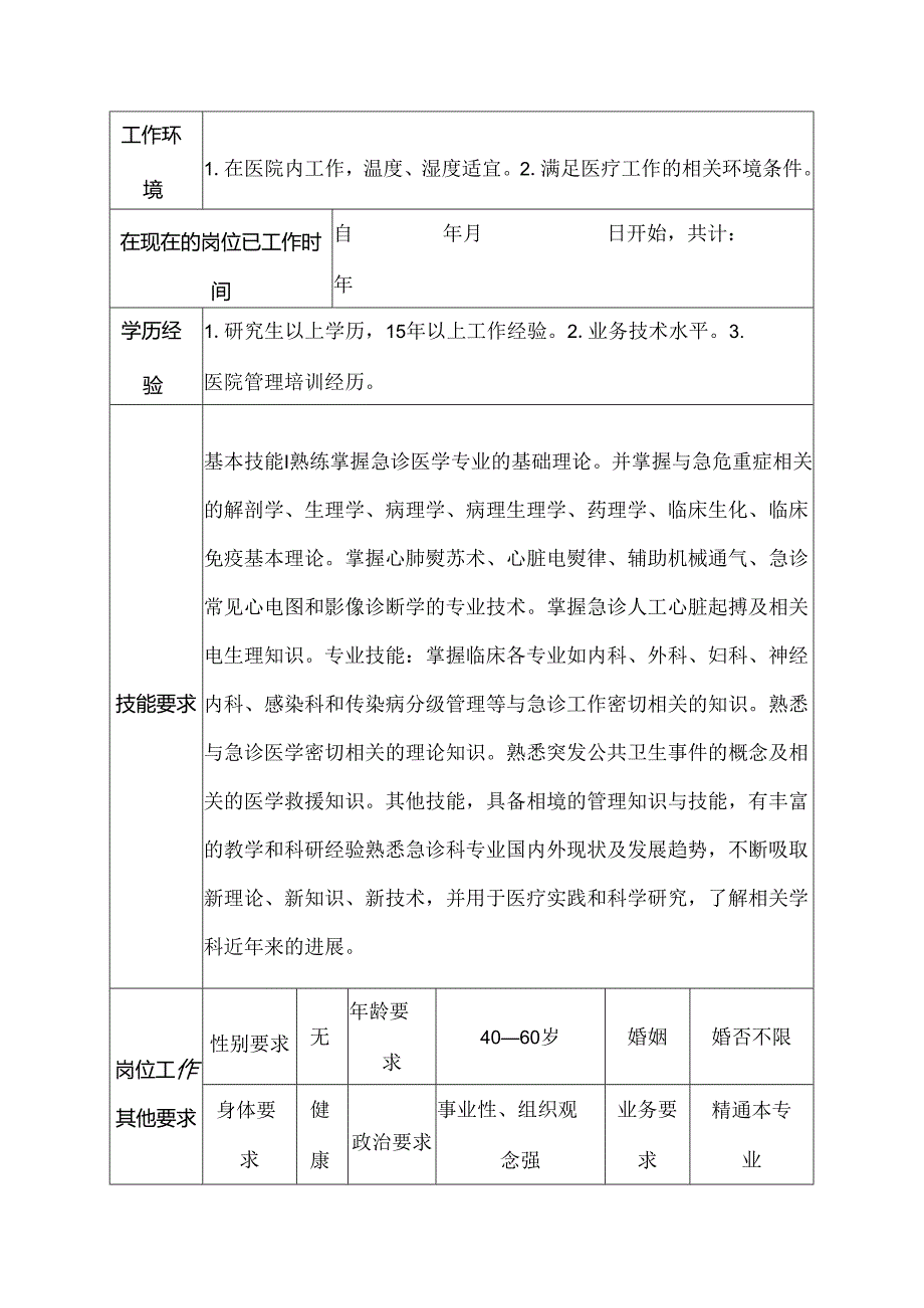 医院急诊科主任医师岗位说明书.docx_第3页