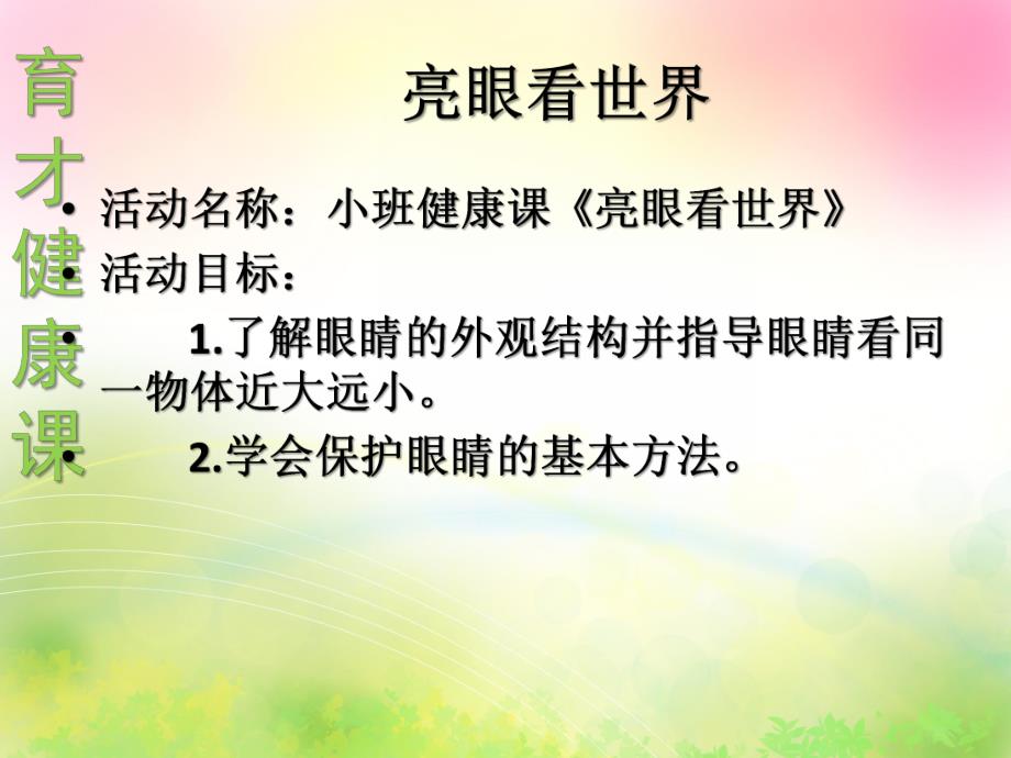 小班健康《亮眼看世界》PPT课件教案亮眼看世界.pptx_第2页