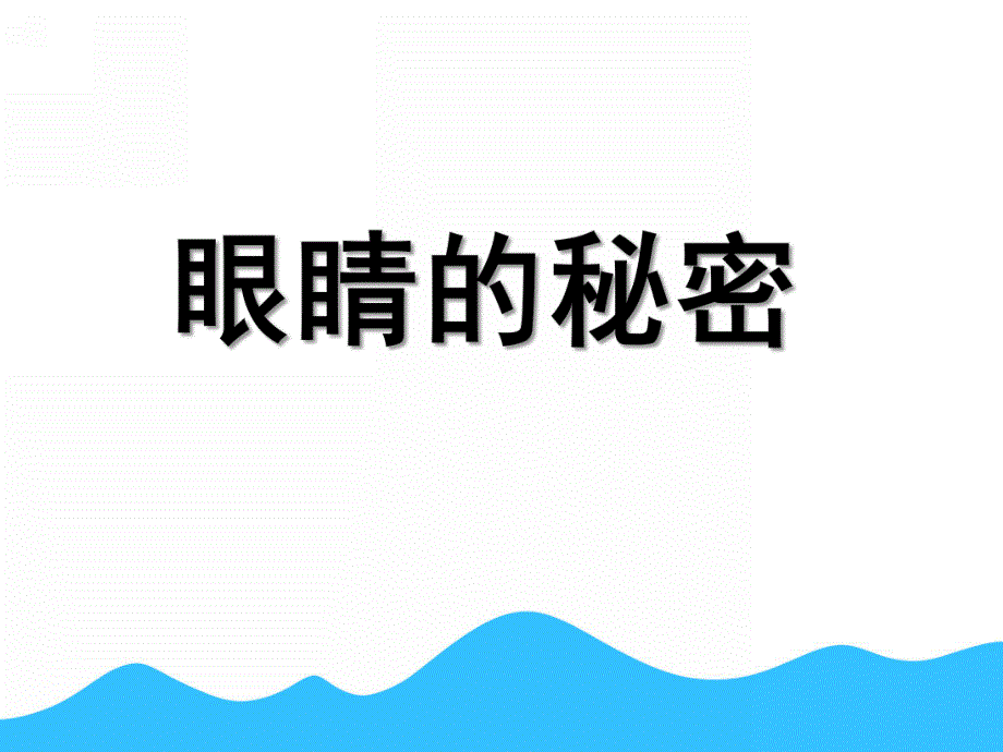 中班健康《眼睛的秘密》PPT课件教案眼睛的秘密.ppt_第1页