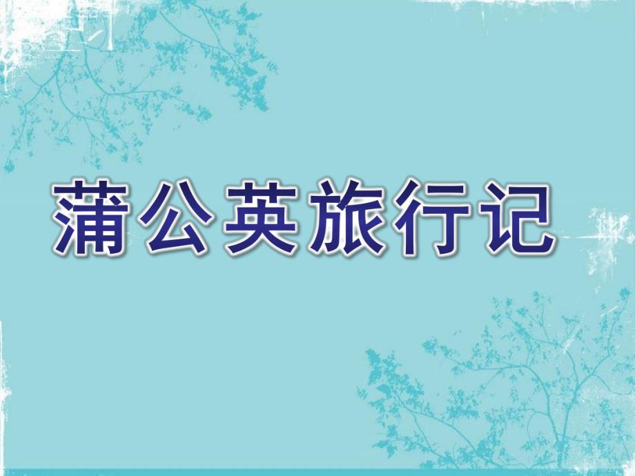 中班语言《蒲公英旅行记》PPT课件教案中班语言：蒲公英旅行记.ppt_第1页