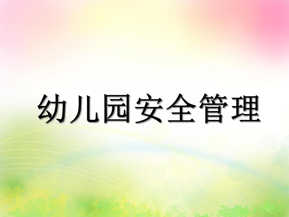 幼儿园安全管理教材PPT课件幼儿园安全管理教材.pptx_第1页