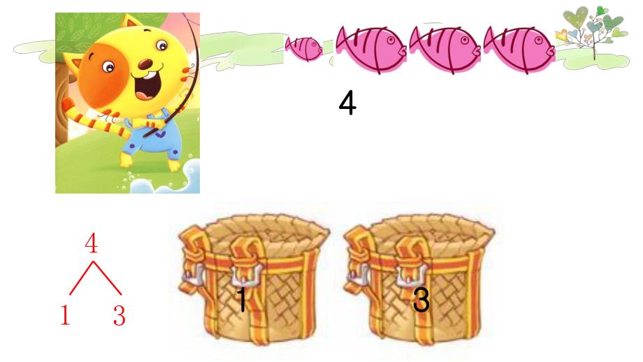 大班数学《4的分解小猫钓鱼》PPT课件大班数学4的分解课件——小猫钓鱼.ppt_第3页